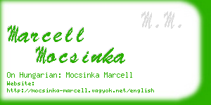 marcell mocsinka business card